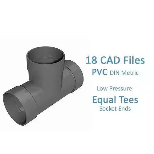 PVC Low Pressure Equal Tees - Socket Ends