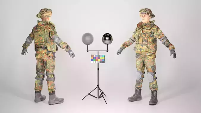  Soldier in Bundeswehr Uniform with props 21