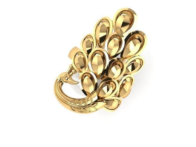 ring peacock 3D print model
