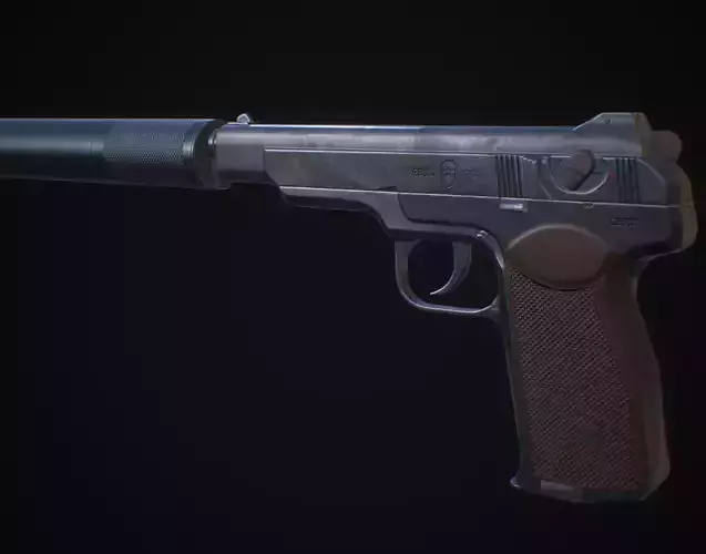 APB - APS Stechkin automatic pistol Low-poly 3D model
