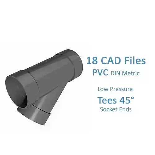 PVC Low Pressure Tees 45 Degrees - Socket Ends
