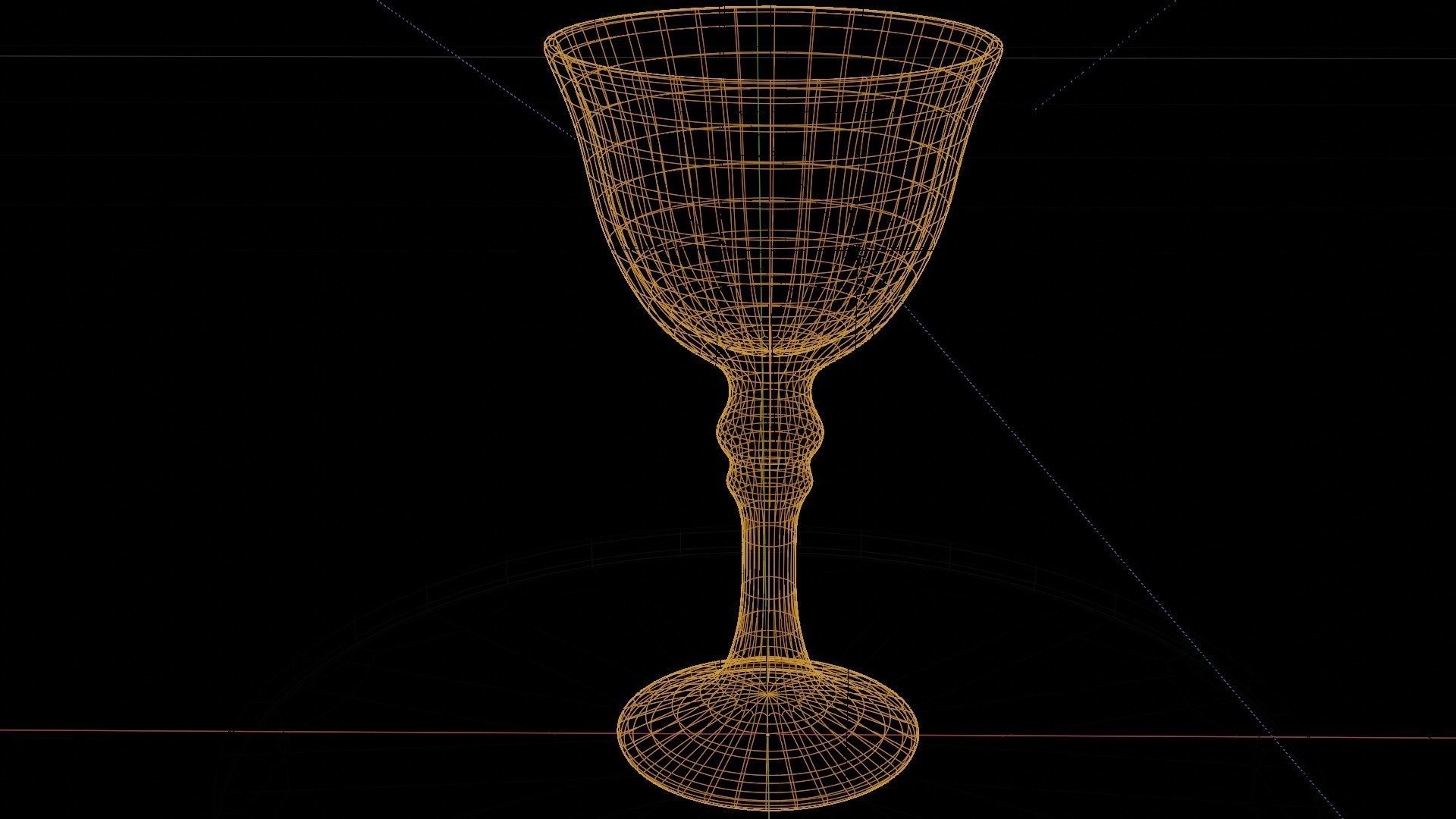 engraved golden trophy with 2k materials Low-poly 3D model_6