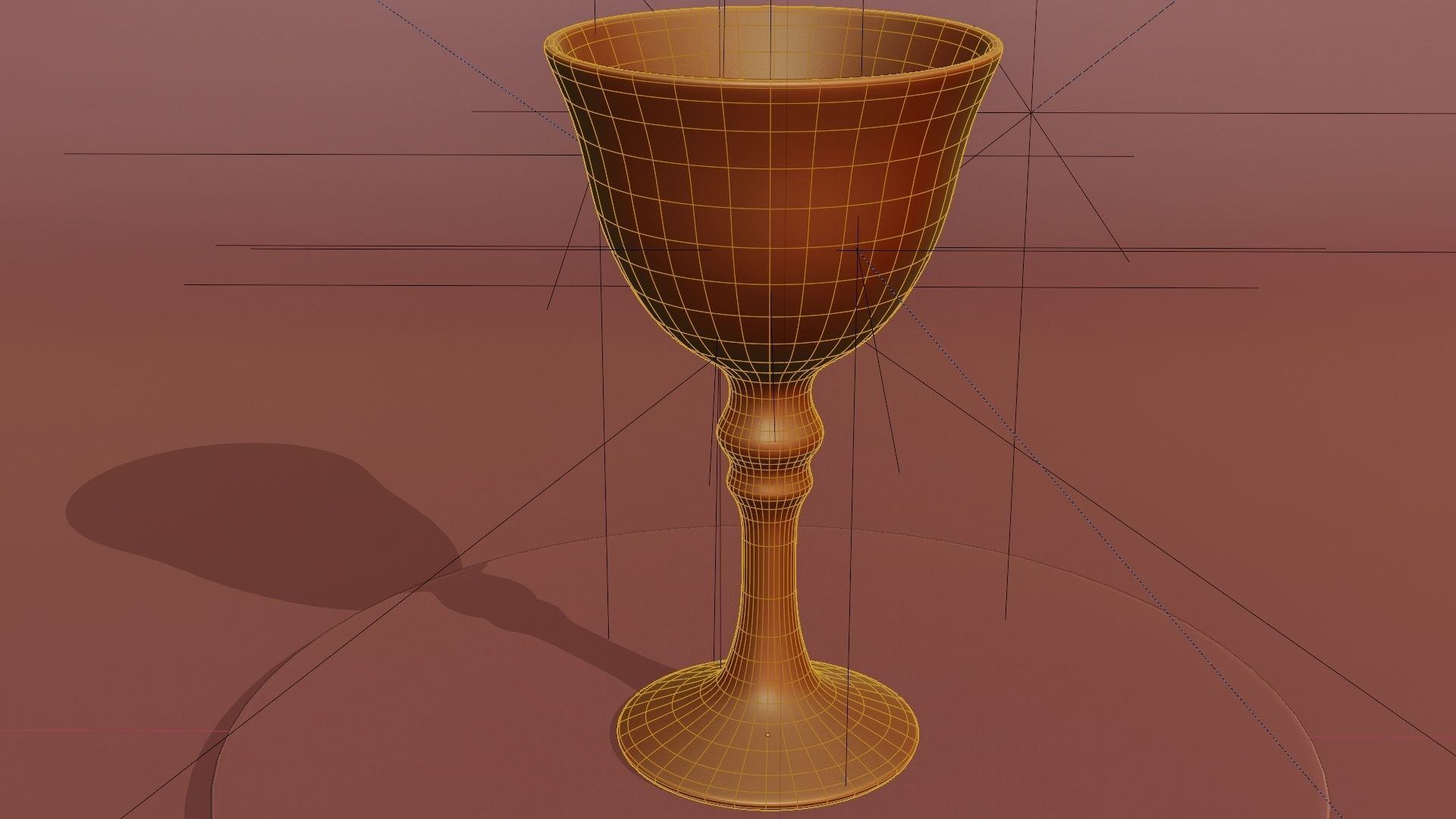 engraved golden trophy with 2k materials Low-poly 3D model_7