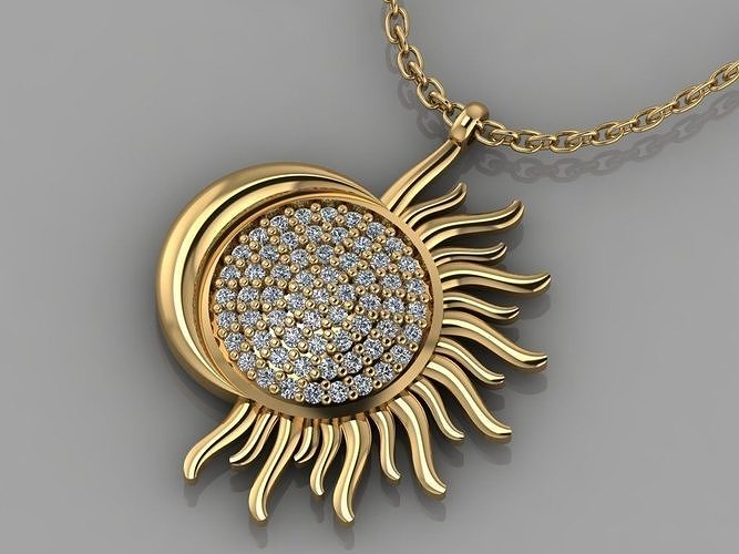 GC GOLD H261-Diamond Gold NECKLACE 3D print model