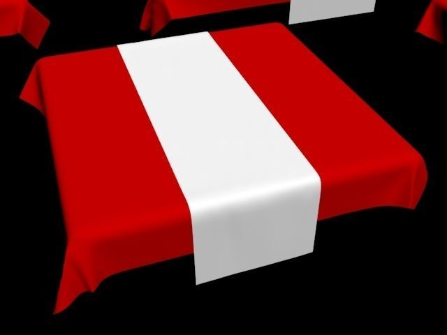 table cloth tablecloth collection fabric oval circle round 3D model_16