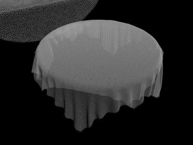 table cloth tablecloth collection fabric oval circle round 3D model_7