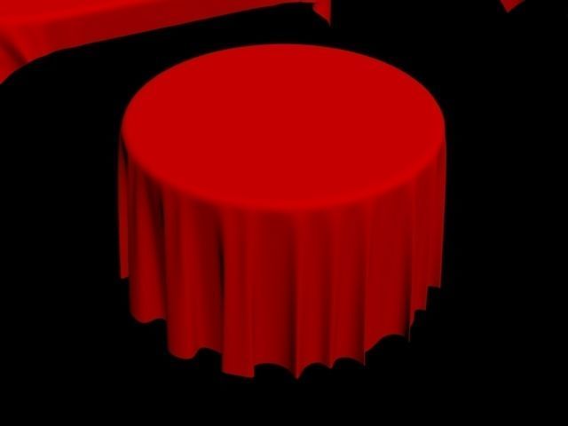 table cloth tablecloth collection fabric oval circle round 3D model_3