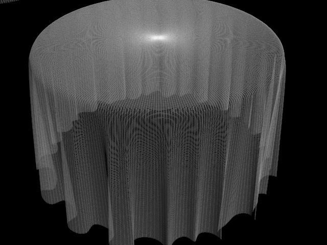 table cloth tablecloth collection fabric oval circle round 3D model_8