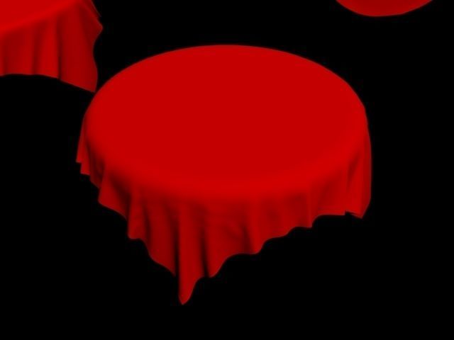 table cloth tablecloth collection fabric oval circle round 3D model_5