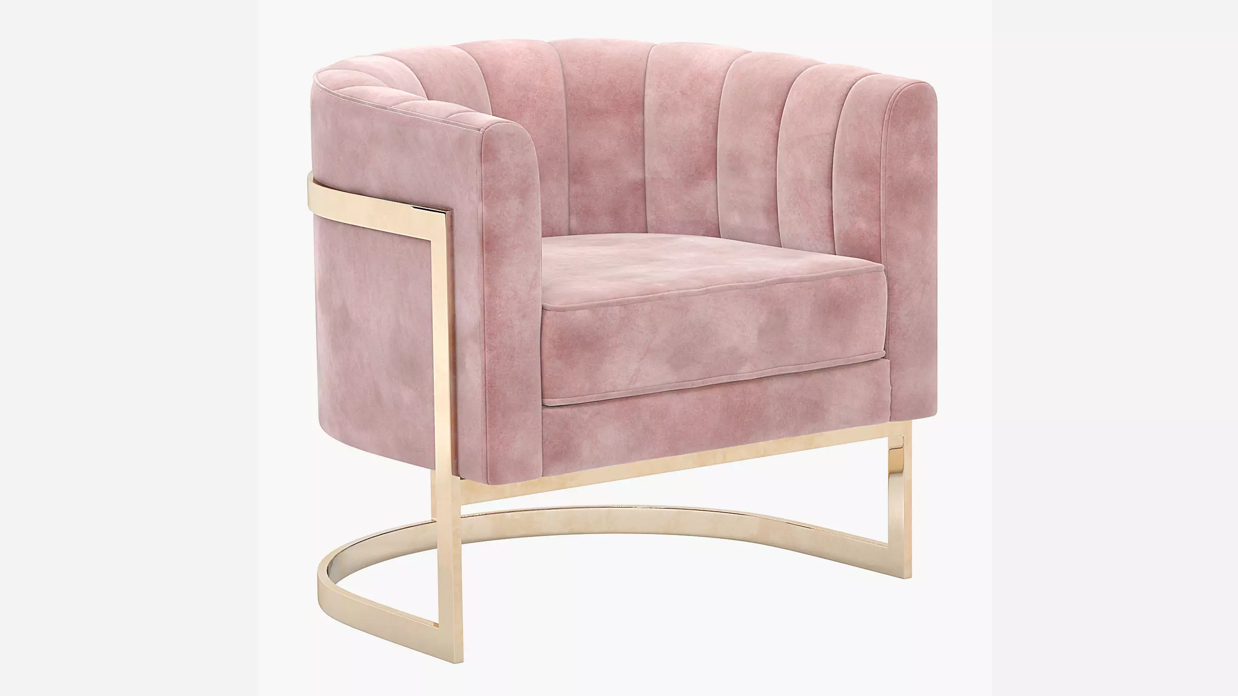Mica Gold Accent Chair 3D model