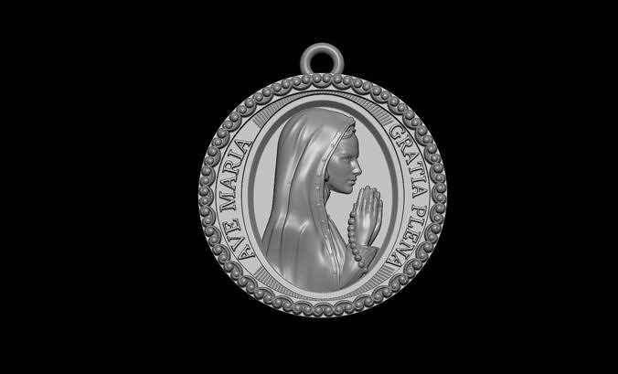 Virgin Mary 35mm 3D print model