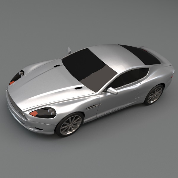 Aston Martin DB 9 restyled coupe car 3D model_1