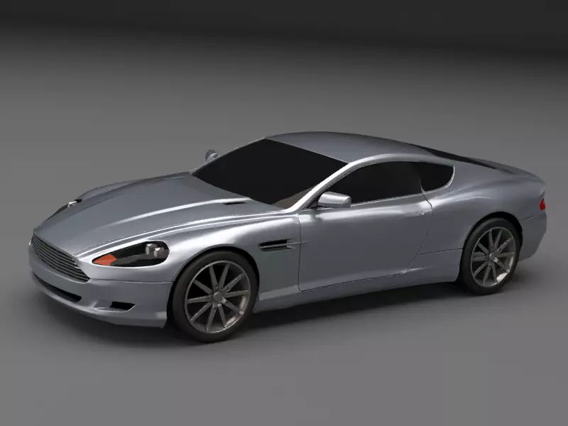 Aston Martin DB 9 restyled coupe car 3D model_0