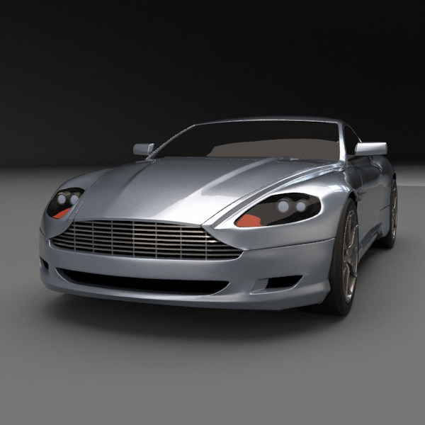Aston Martin DB 9 restyled coupe car 3D model_6
