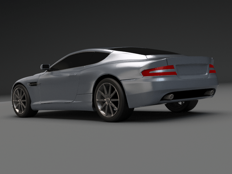 Aston Martin DB 9 restyled coupe car 3D model_3