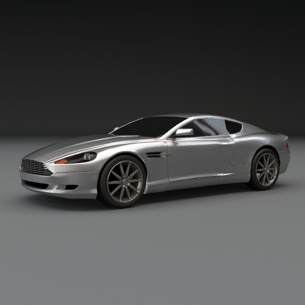 Aston Martin DB 9 restyled coupe car 3D model_2