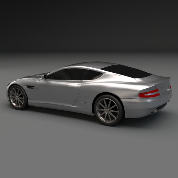 Aston Martin DB 9 restyled coupe car 3D model_5
