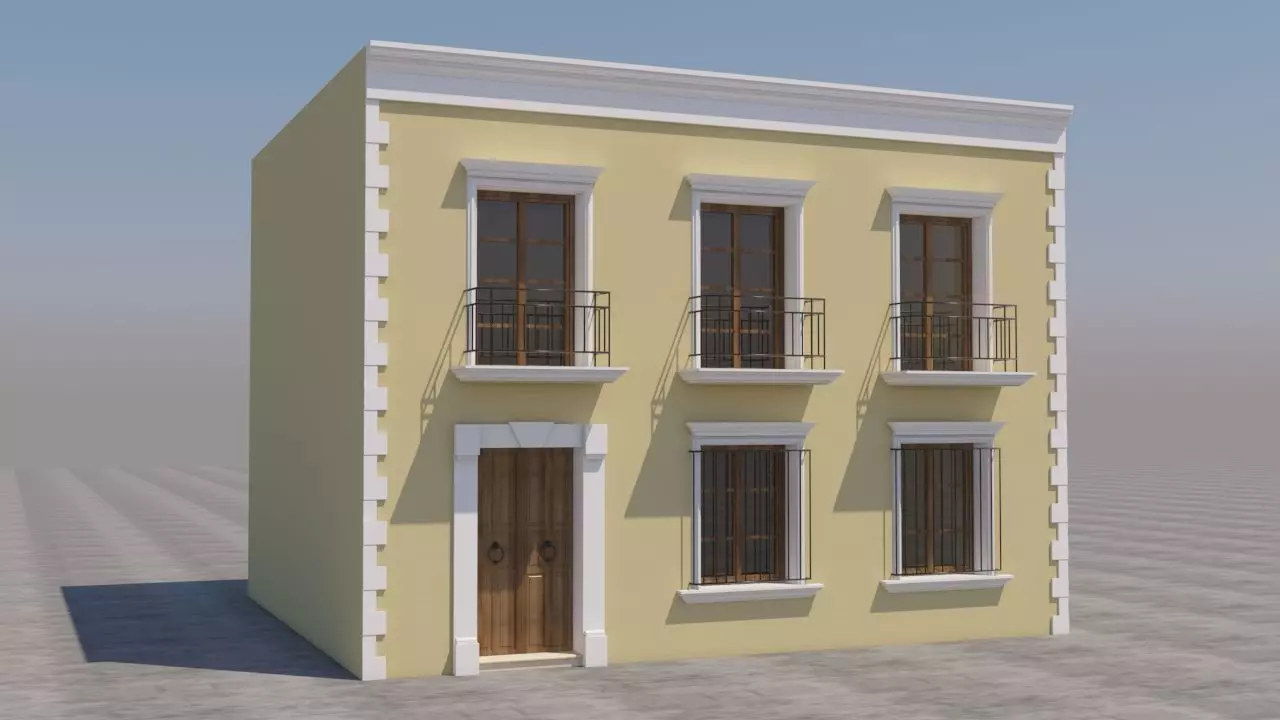 Mexican House 3D model_0