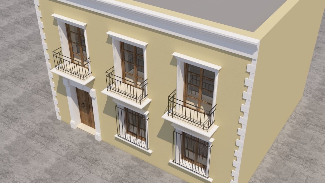 Mexican House 3D model_4