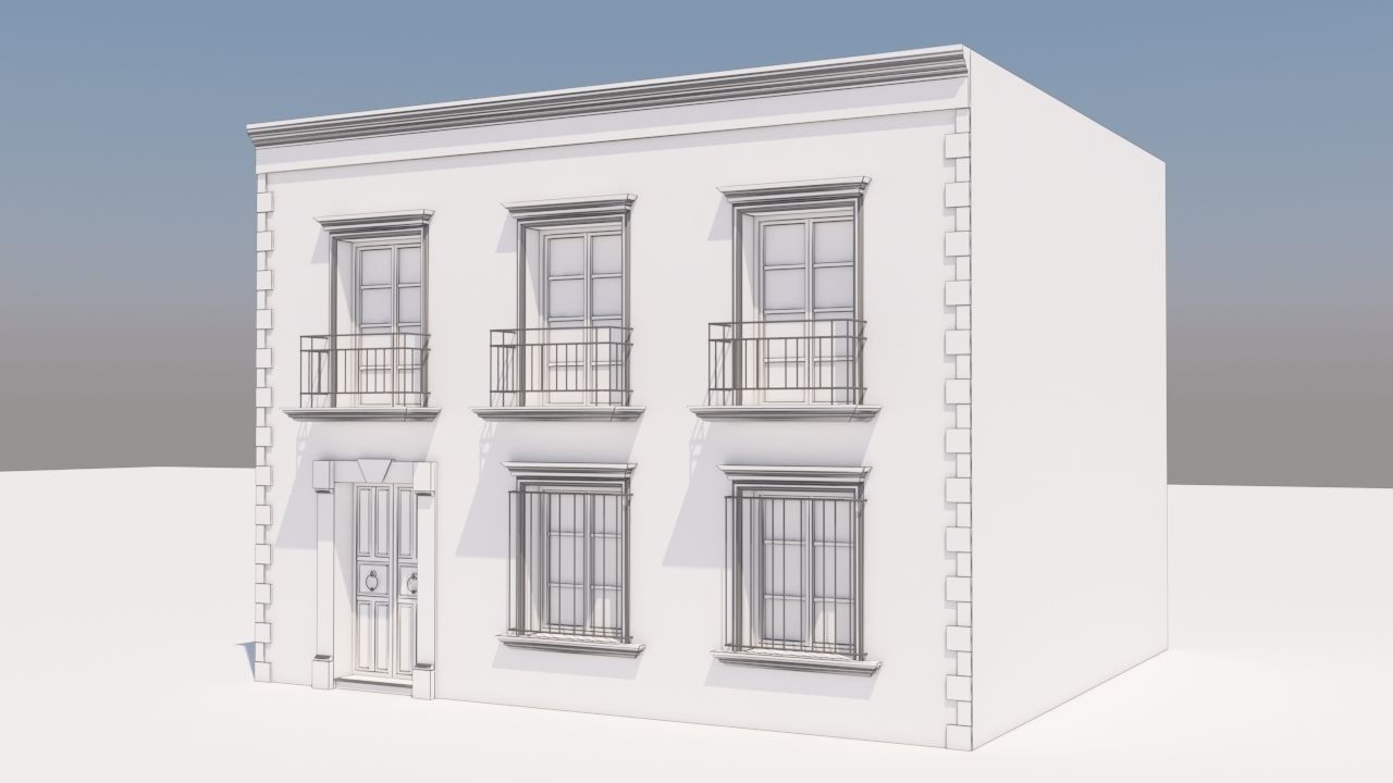 Mexican House 3D model_9