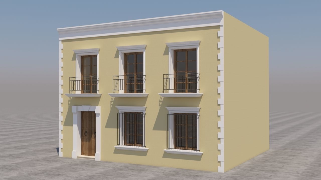 Mexican House 3D model_1