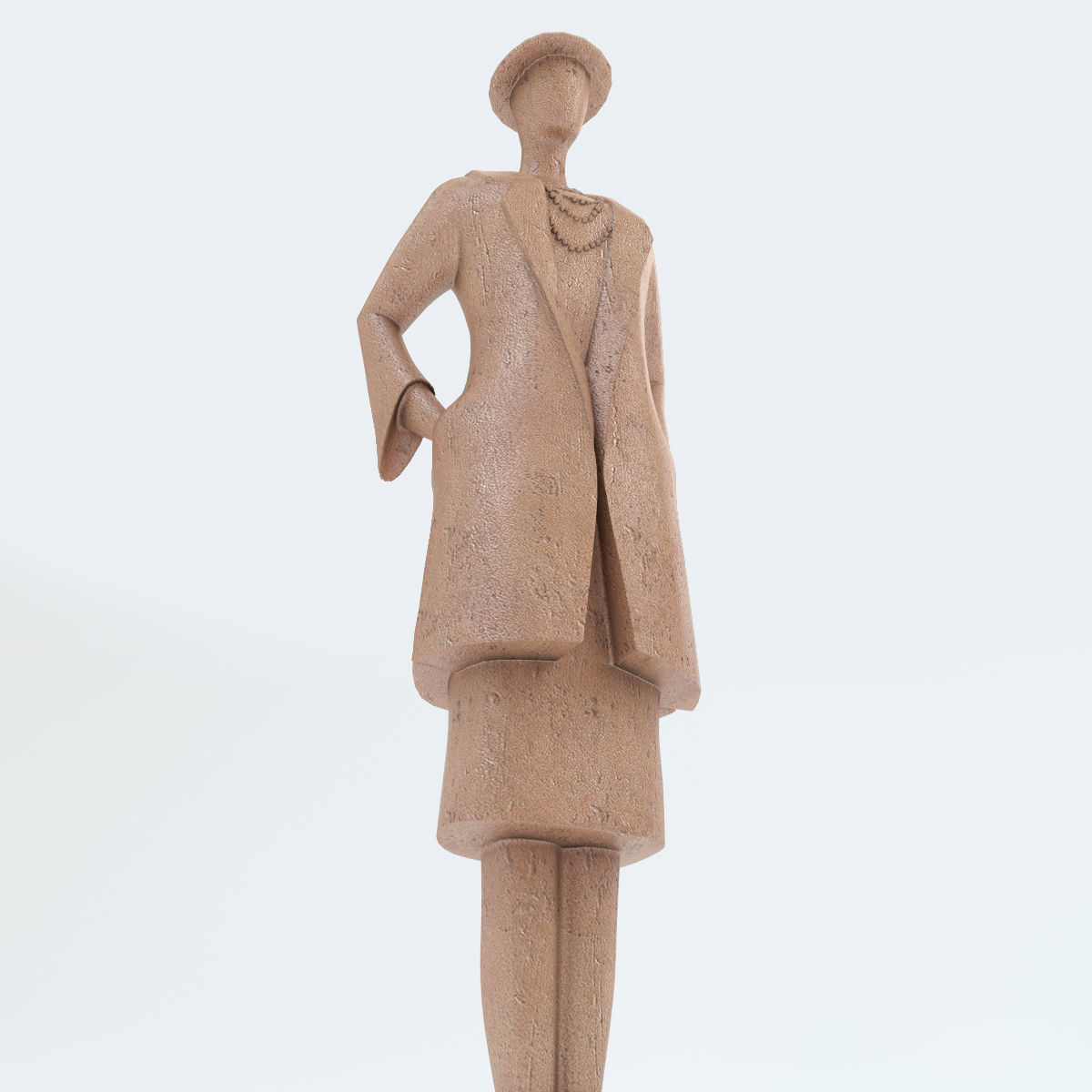 The lady in the coat 3D model_3