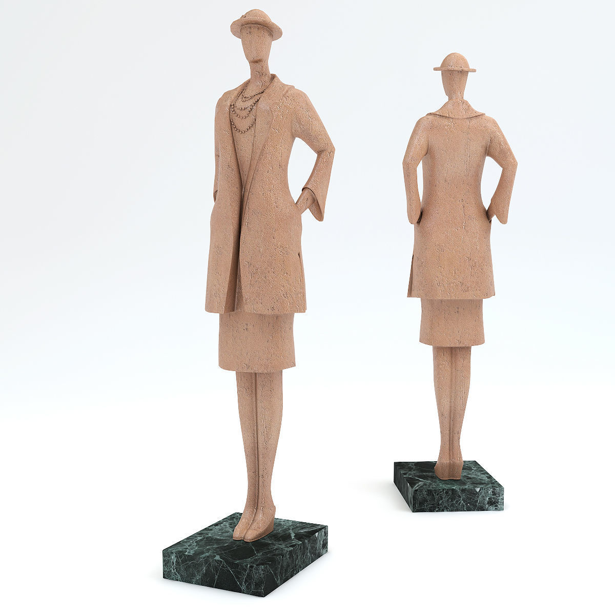 The lady in the coat 3D model_1