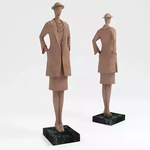 The lady in the coat 3D model