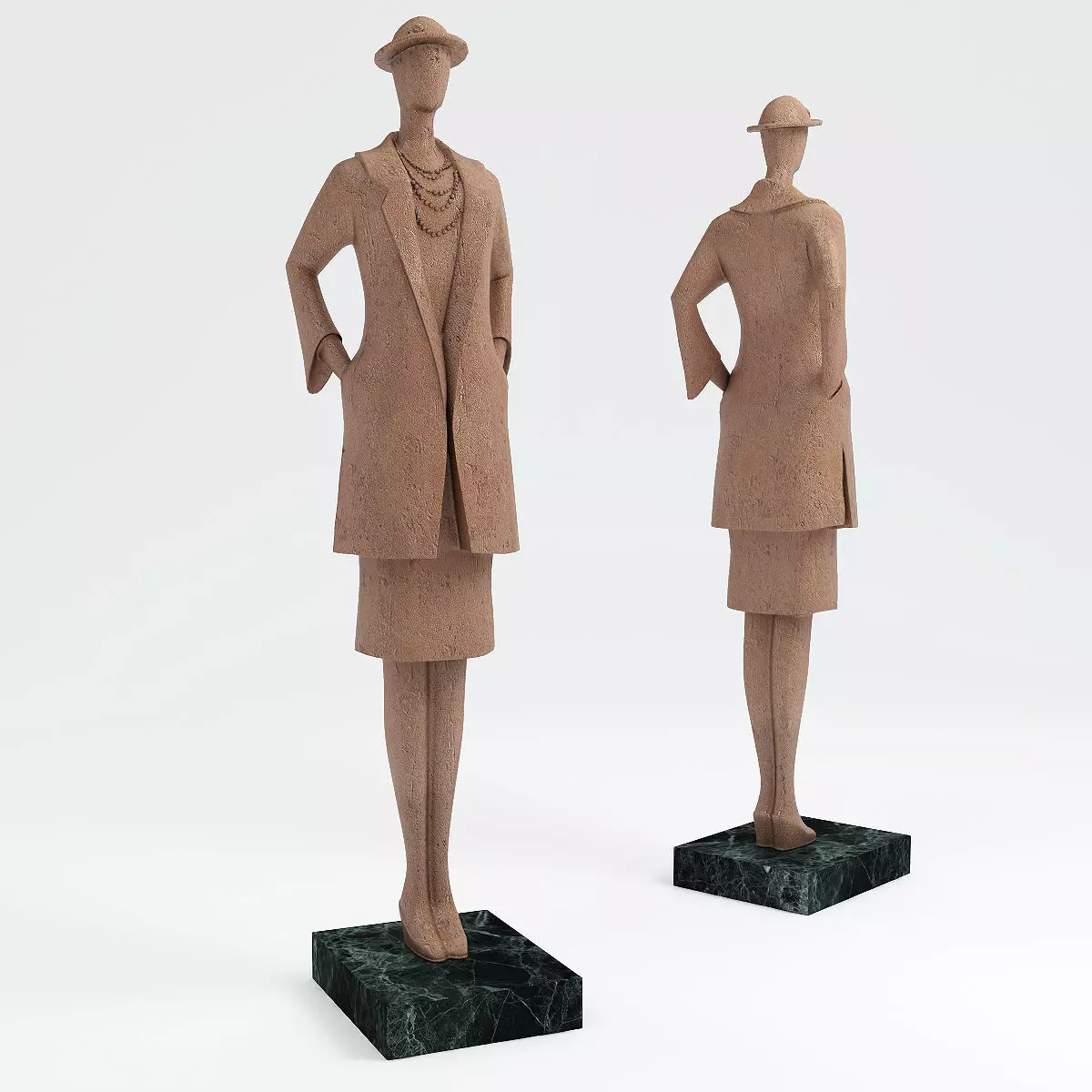The lady in the coat 3D model_0