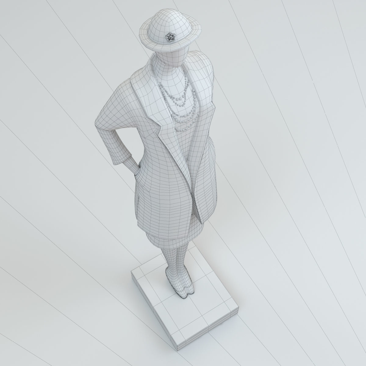 The lady in the coat 3D model_6
