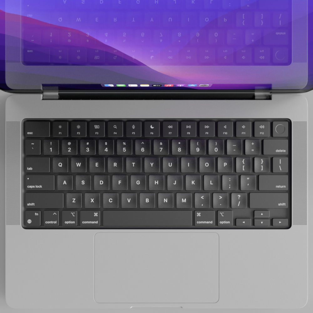 MacBook Pro 14 Low-poly 3D model_2