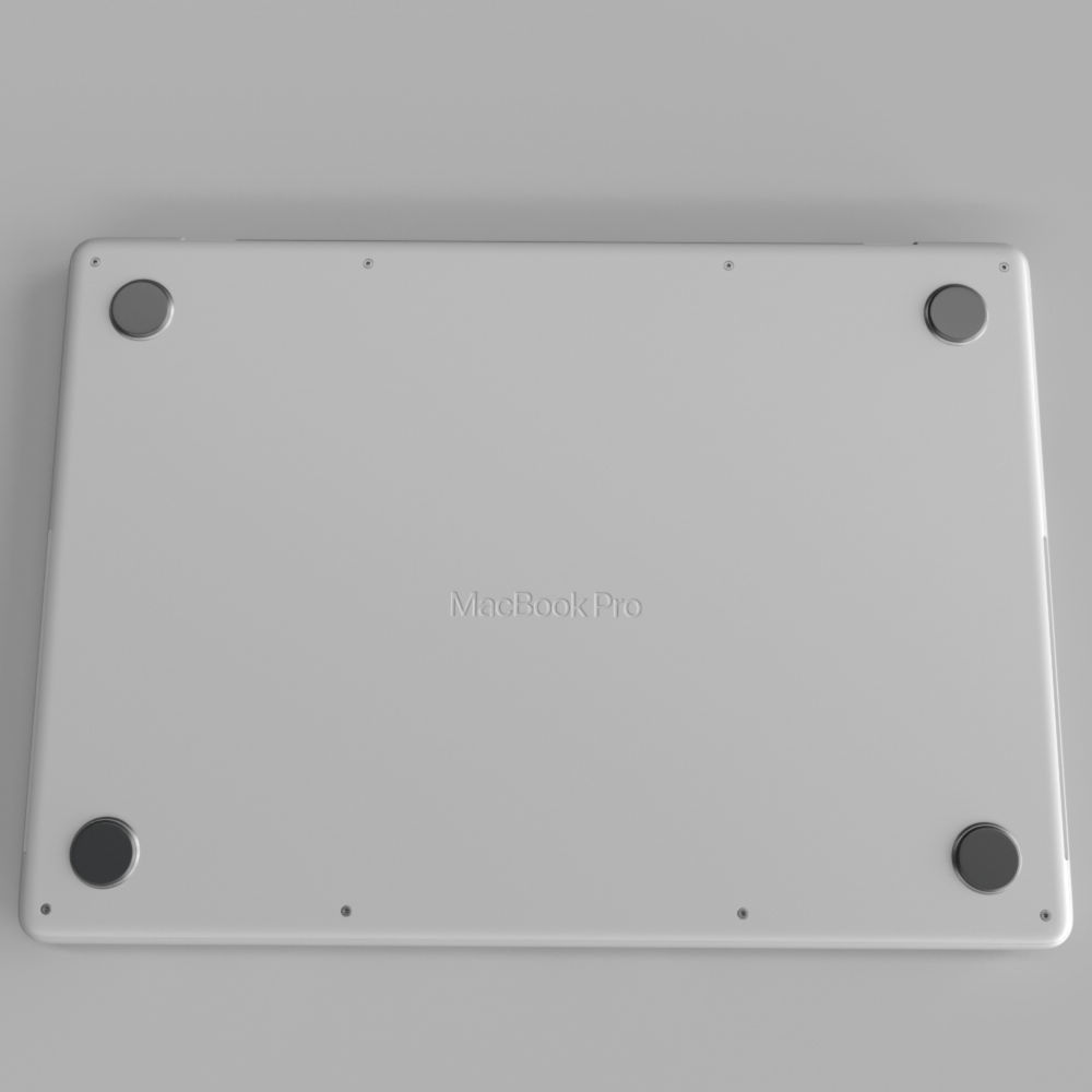 MacBook Pro 14 Low-poly 3D model_10