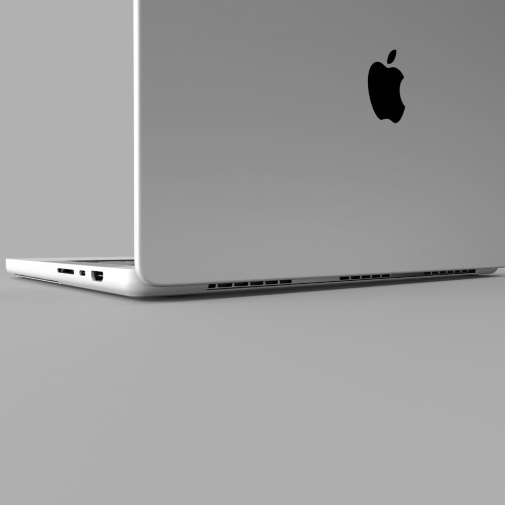 MacBook Pro 14 Low-poly 3D model_8