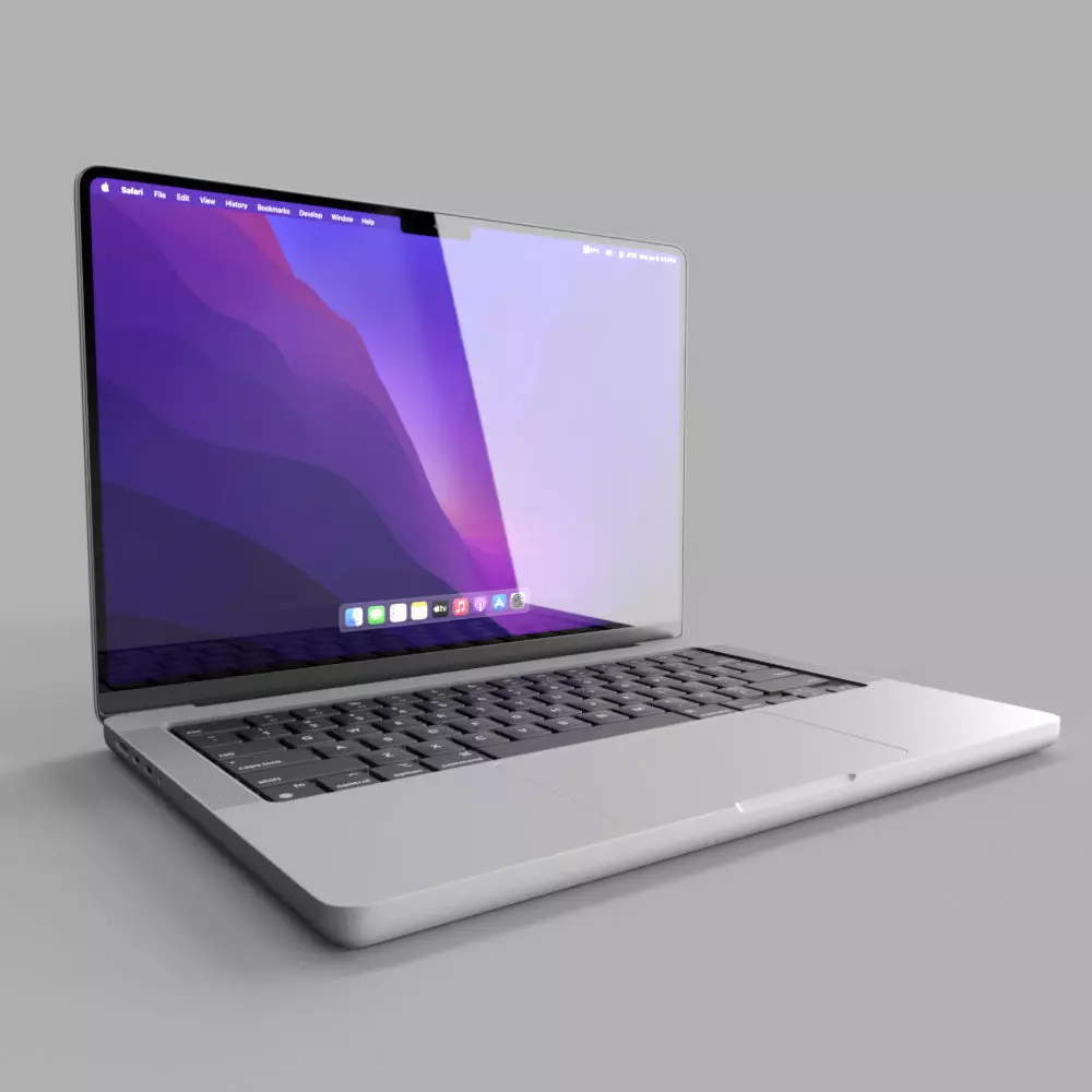 MacBook Pro 14 Low-poly 3D model_0