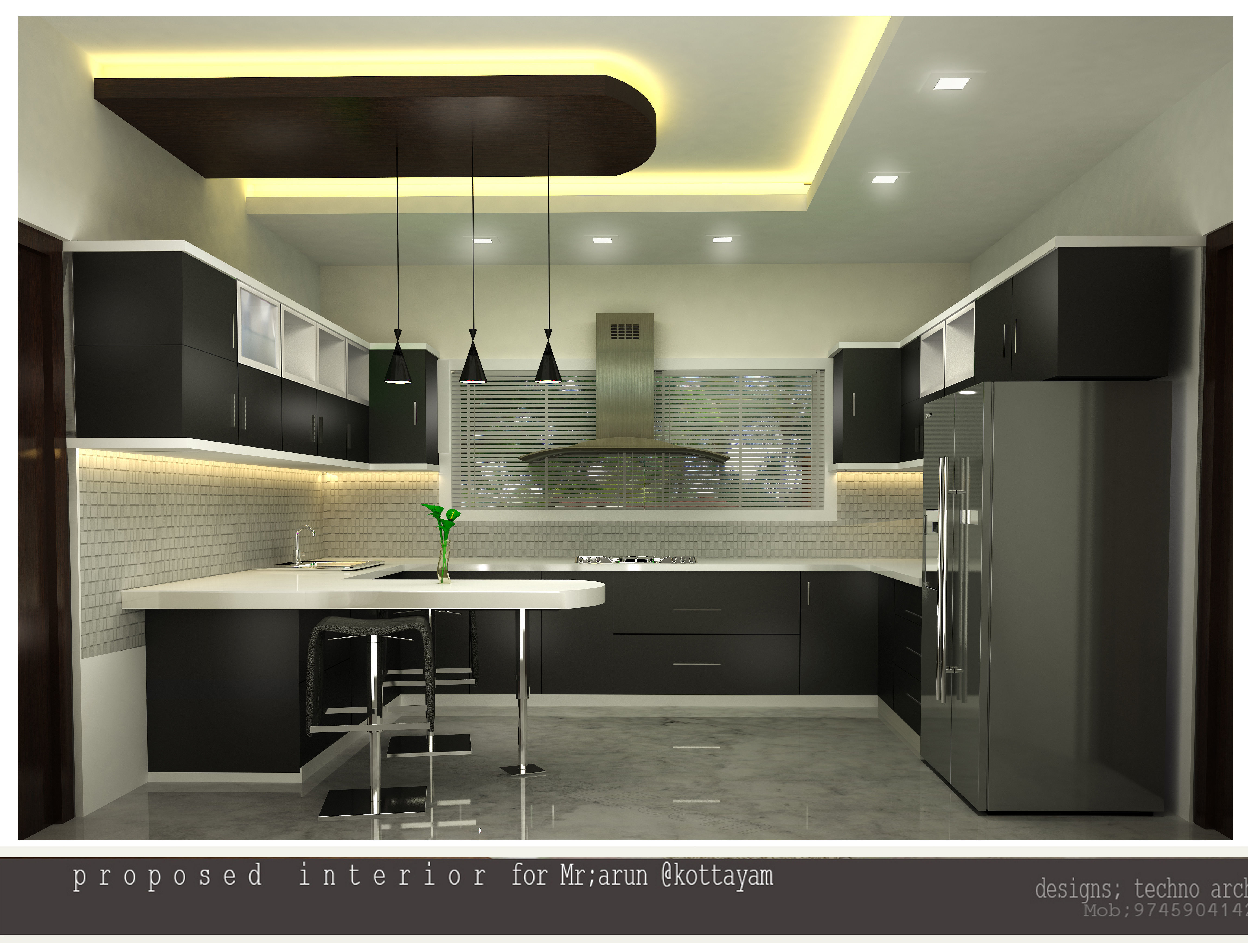 KICHEN modern home in india 3D model_1