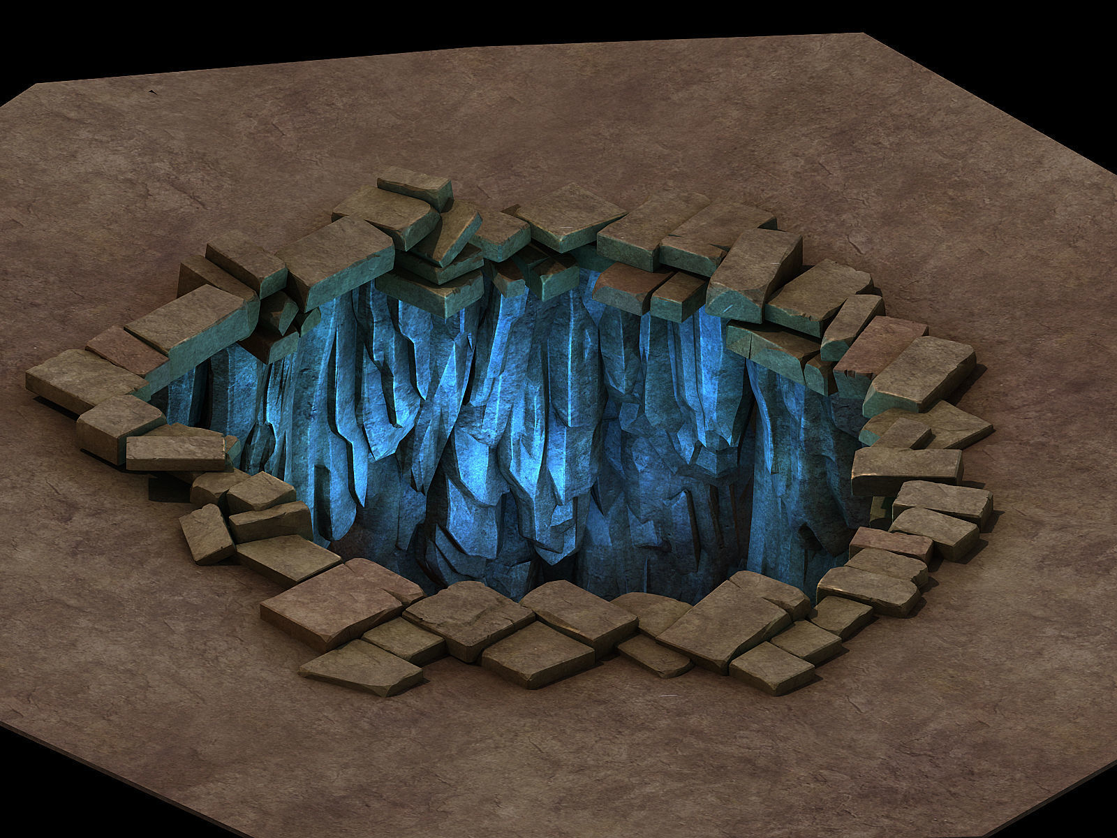 Stone Funeral Place - Tiankeng 01 3D model_1