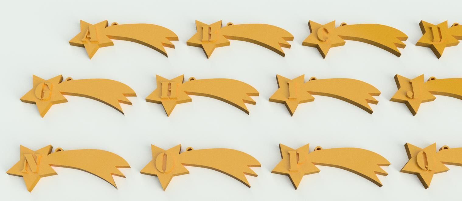 CHRISTMAS COMET 3D letters stl file 3D print model_3