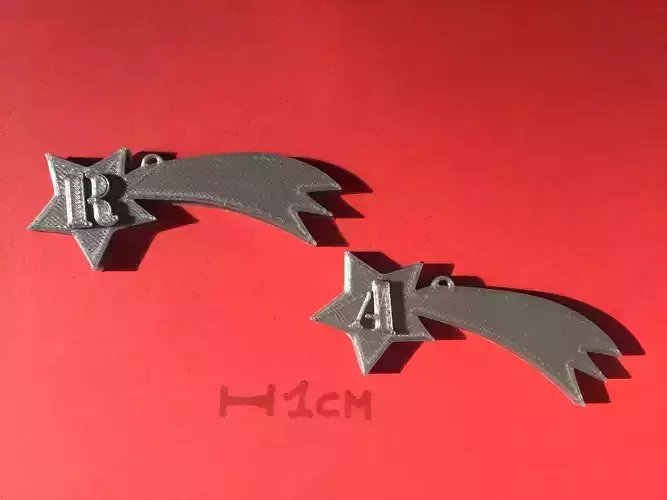 CHRISTMAS COMET 3D letters stl file 3D print model CHRISTMAS COMET 3D letters stl file 3D print model