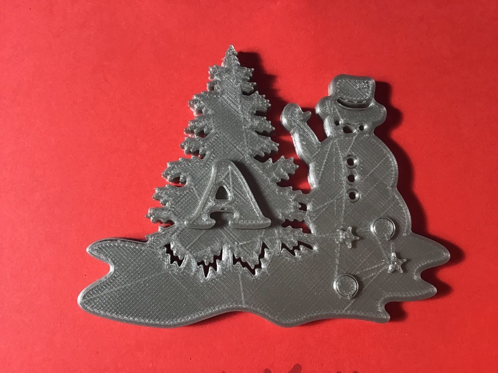 CHRISTMAS SNOWMAN 3D letters stl file 3D print model_4