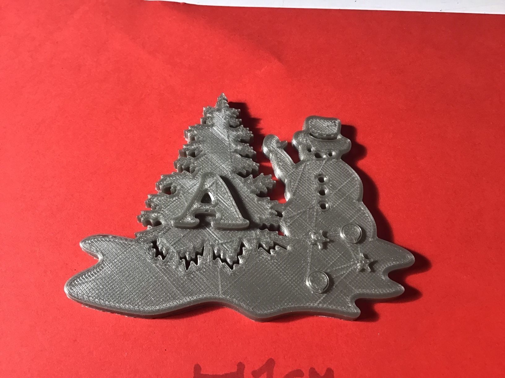CHRISTMAS SNOWMAN 3D letters stl file 3D print model_2