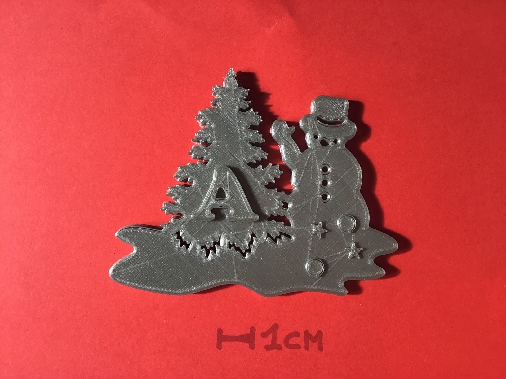 CHRISTMAS SNOWMAN 3D letters stl file 3D print model_1