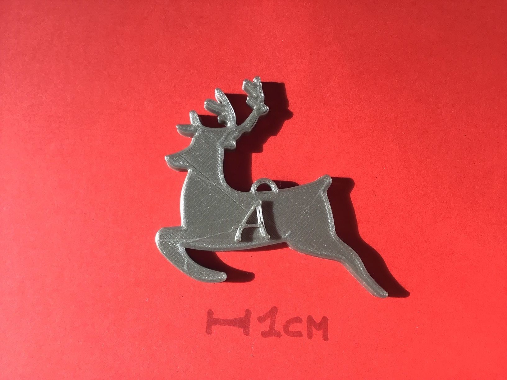 CHRISTMAS REINDEER1 3D letters stl file 3D print model_1
