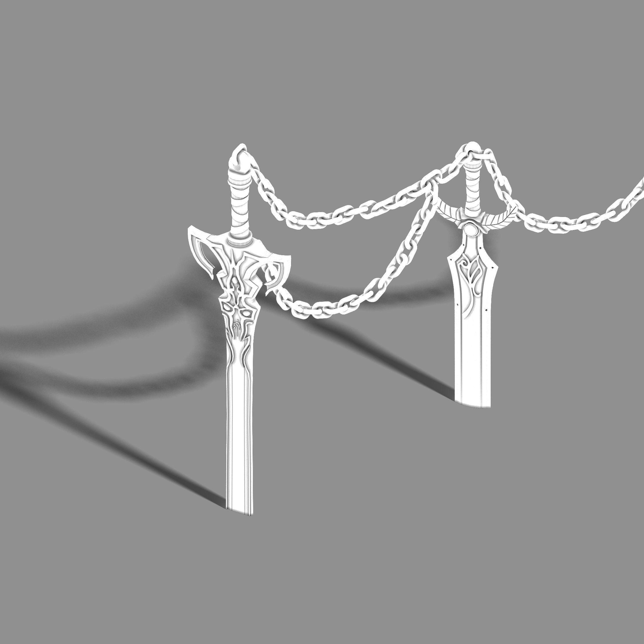 Stone Town Magic Cave - Sword - Iron Chain 01 3D model_5