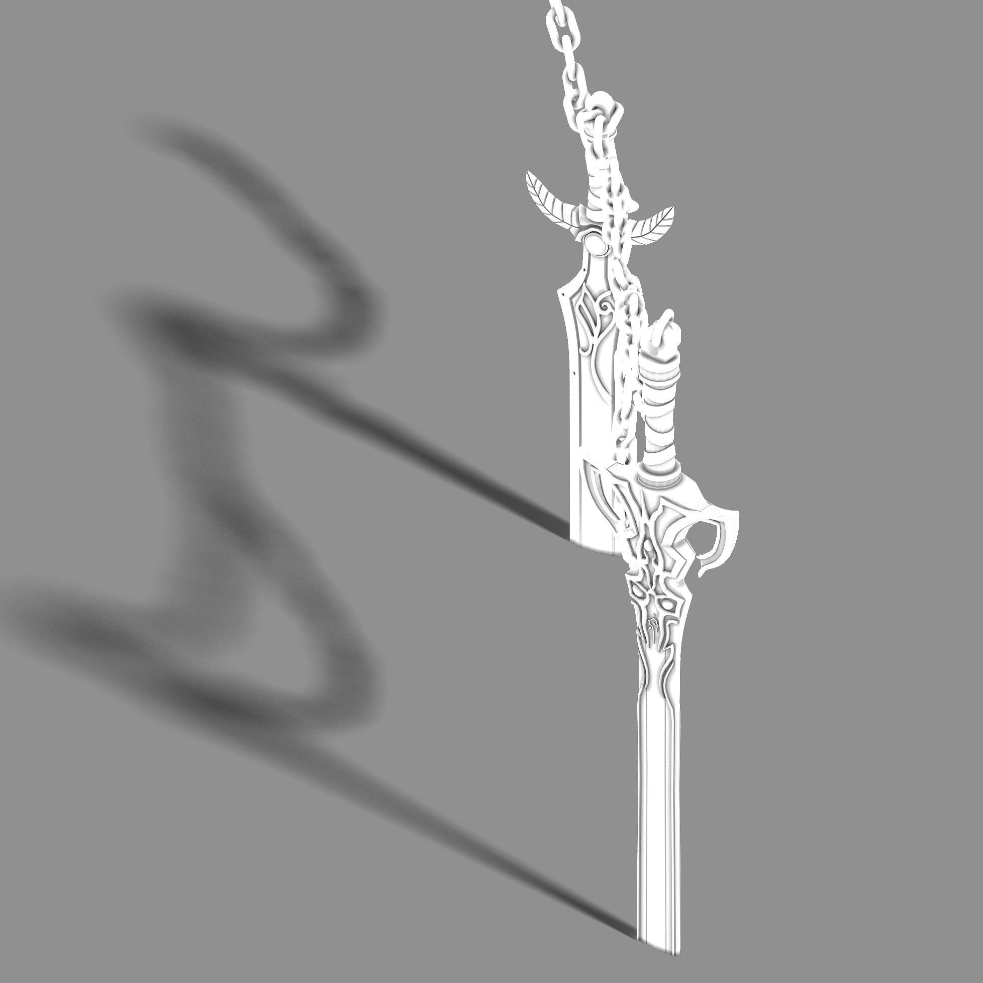 Stone Town Magic Cave - Sword - Iron Chain 01 3D model_3