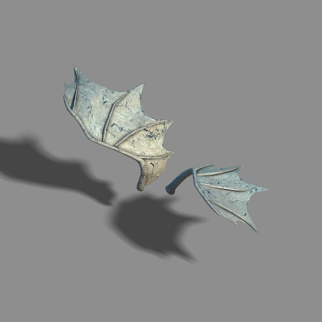 Stone Town Magic Cave - Three Head Stone Dragon 01 3D model_3