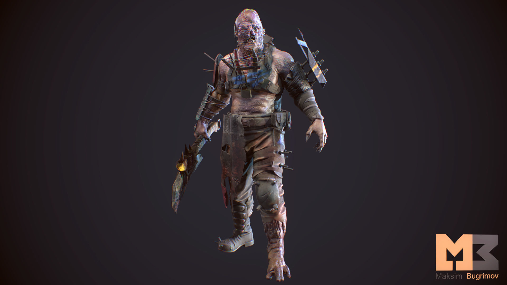 Mutant 01 Low-poly 3D model_8