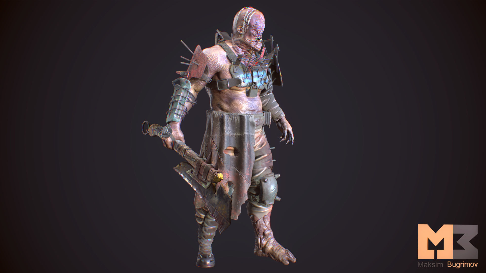 Mutant 01 Low-poly 3D model_10