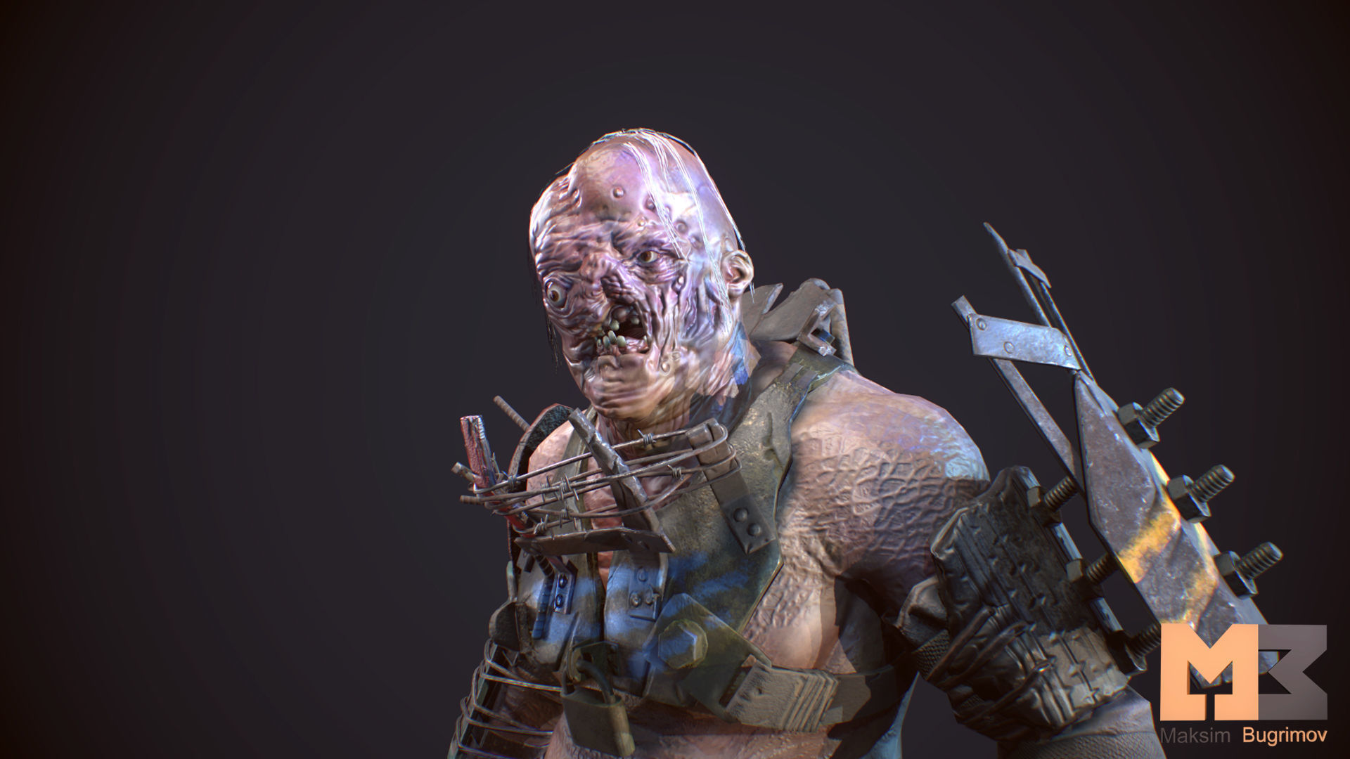 Mutant 01 Low-poly 3D model_7