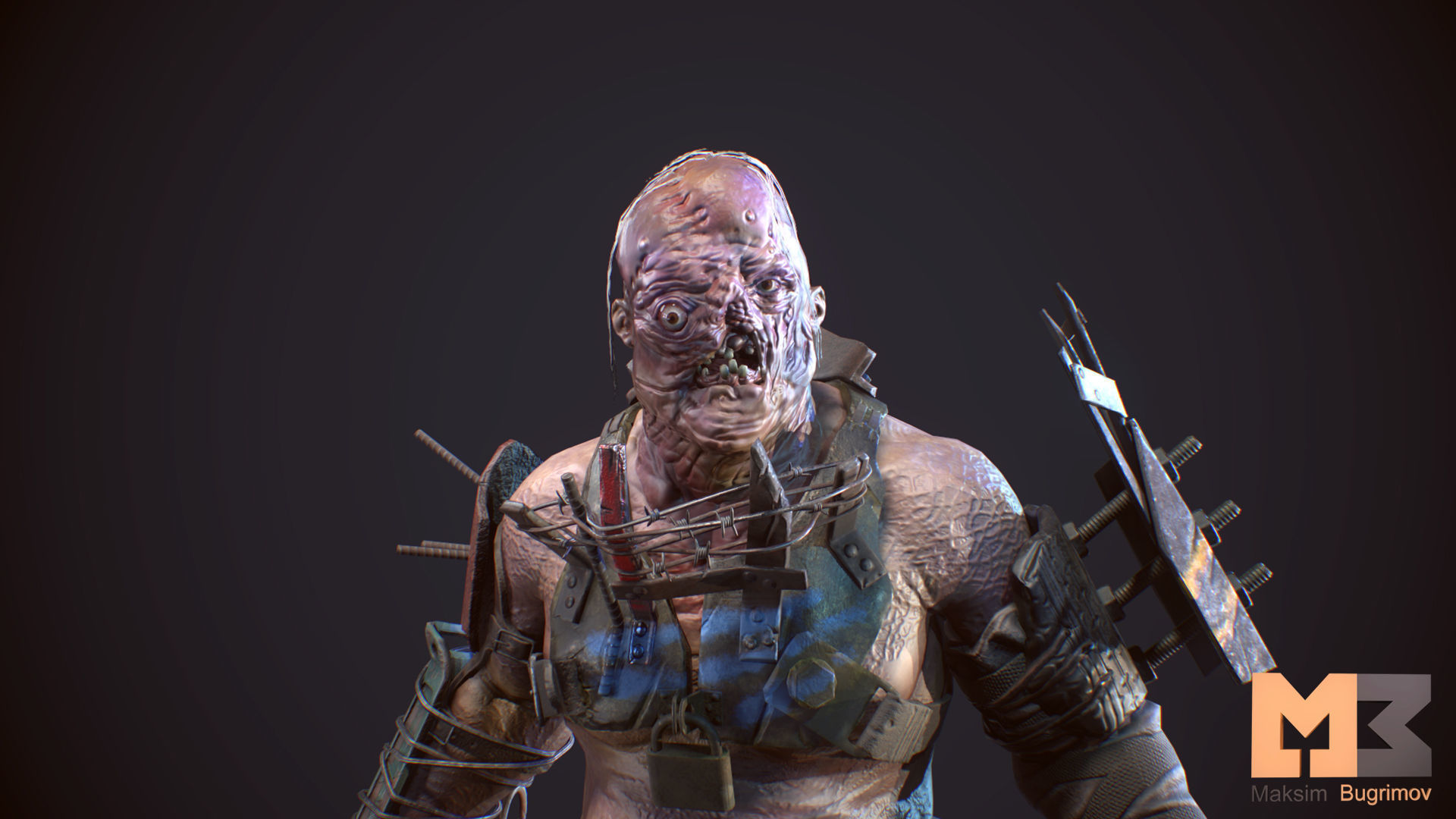 Mutant 01 Low-poly 3D model_6