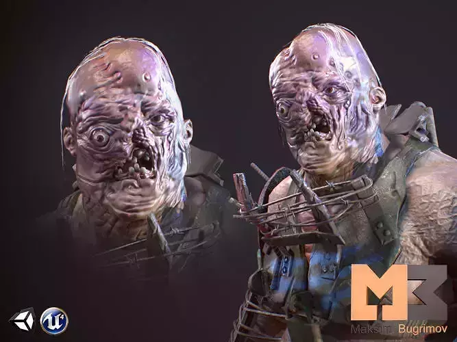Mutant 01 Low-poly 3D model